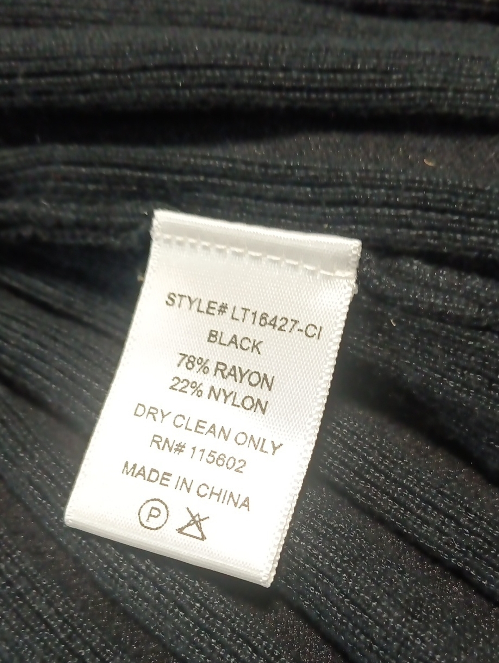 Lush Black Ribbed Button Front Cardigan - Picture 6 of 7